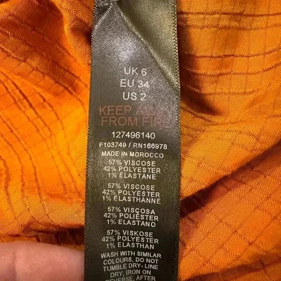 NWOT TopShop Textured Wrap Top In Tobacco - Picture 10 of 10